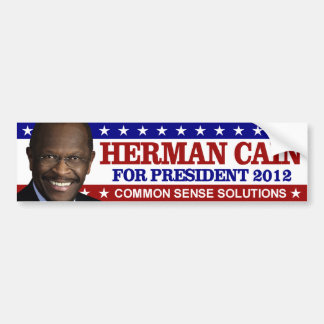 Autocollant De Voiture Herman Caïn pour le président 2012