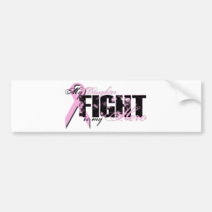 Autocollant De Voiture Héros de fille - cancer du sein de combat