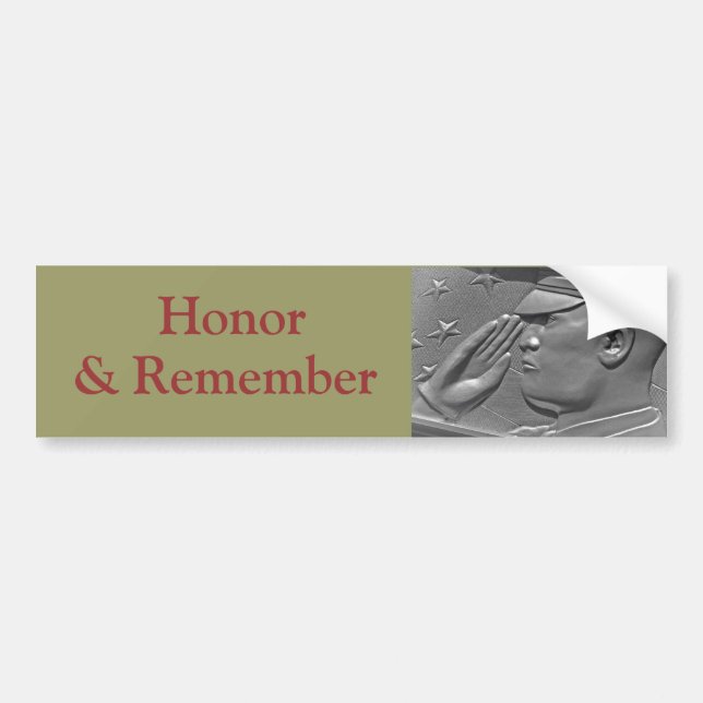 Autocollant De Voiture Héros d'honneur militaire et Sticker pour pare-cho (Devant)