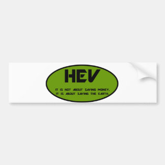 Autocollant De Voiture HEV sauvent le monde