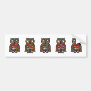 Autocollant De Voiture Hibou de patchwork