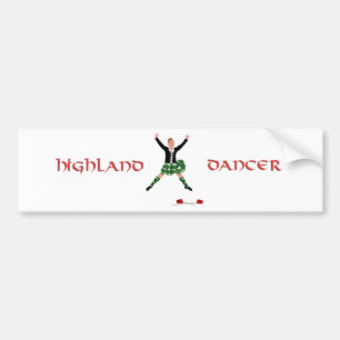 Autocollant De Voiture Highland Dancer Ghillie Callum Sword Dance