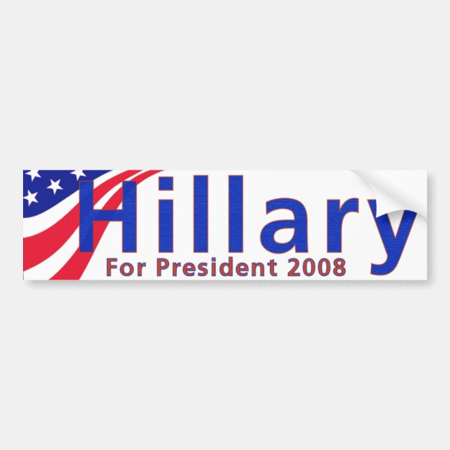 Autocollant De Voiture Hillary 08 (Devant)