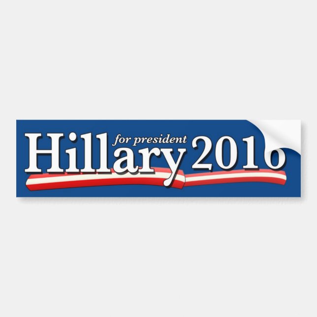 Autocollant De Voiture Hillary Clinton pour l'adhésif pour pare-chocs (Devant)