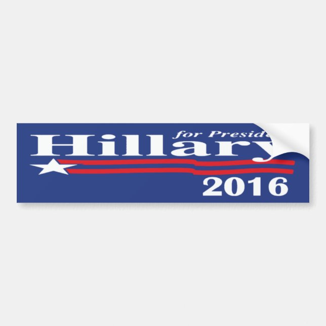 Autocollant De Voiture Hillary Clinton pour le président adhésif pour (Devant)
