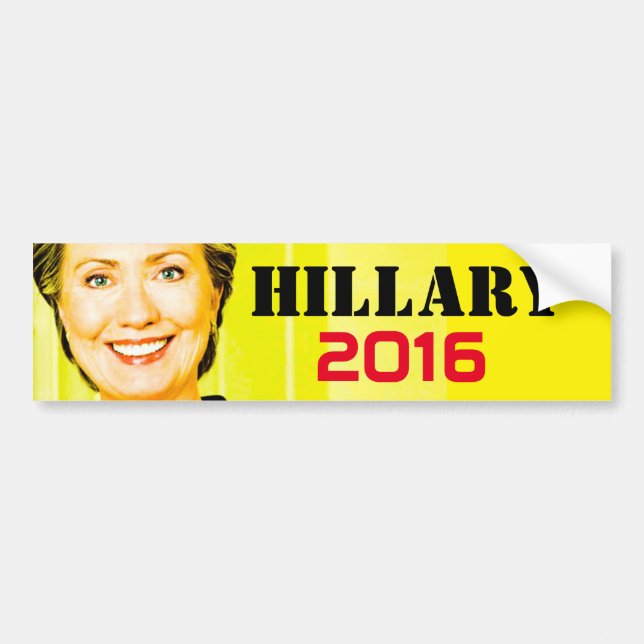 Autocollant De Voiture Hillary Clinton pour le président américain 2016 (Devant)