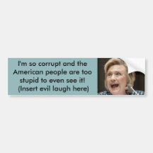 Hillary corrompue Bumpersticker
