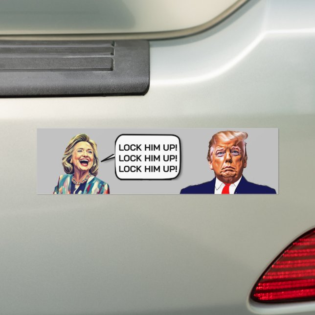Autocollant De Voiture Hillary Drôle Dit Verrouiller Trump (En voiture)