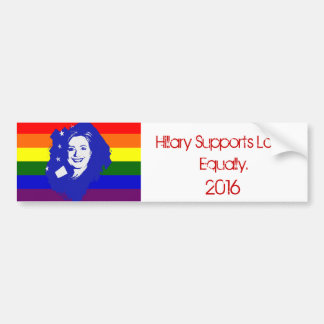 Autocollant De Voiture Hillary soutient l'amour