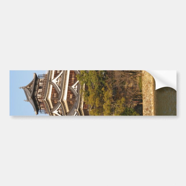 Autocollant De Voiture Hiroshima Castle 広 島 城, Hiroshima, Japon (Devant)