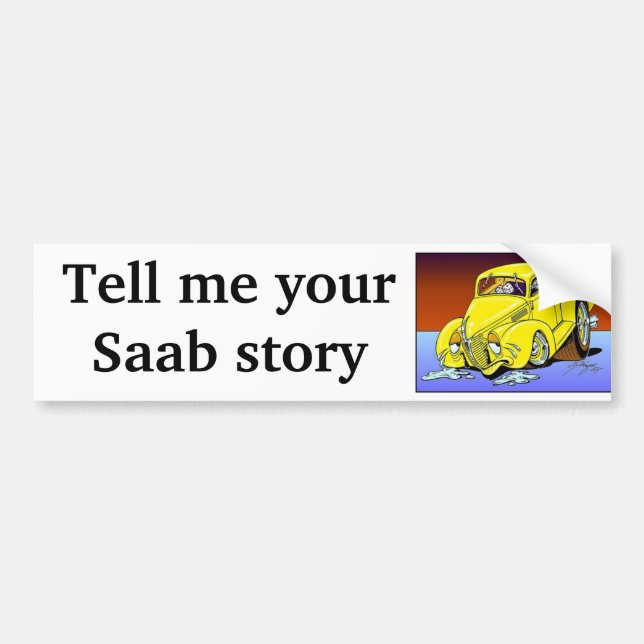 Autocollant De Voiture Histoire de Saab (Devant)