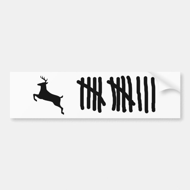 Autocollant De Voiture Hit Deer Tally (Devant)