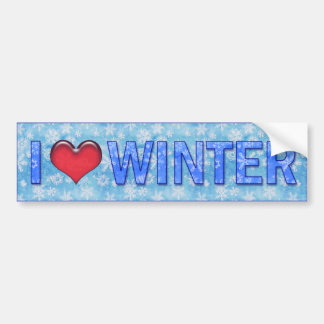 Autocollant De Voiture Hiver I <3