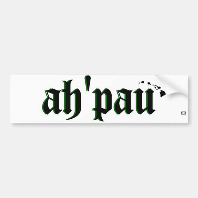 Autocollant De Voiture Ho Brah..., ah"pau Bumper White Sticker (Devant)