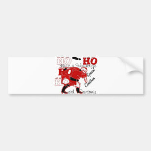Autocollant De Voiture HO HO J'ai un merveilleux Noël avec gratitude