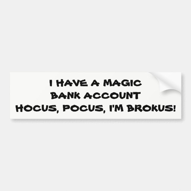 Autocollant De Voiture Hocus Pocus Je suis Brokus (Devant)