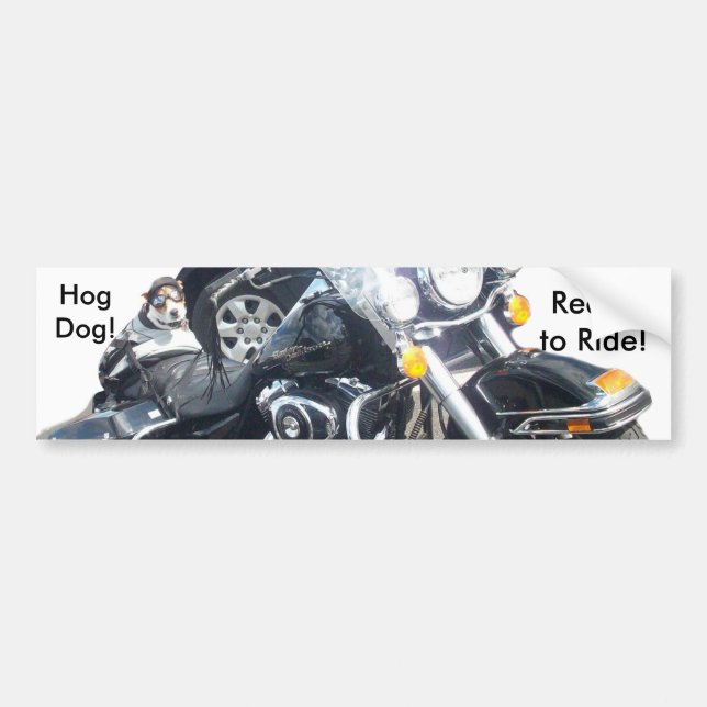 Autocollant De Voiture Hog Dog - Prêt à faire du tour ! (Devant)