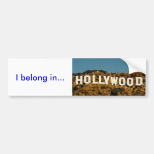 Autocollant De Voiture hollywood, j'appartiens dans…