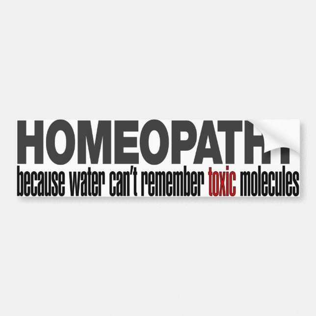 AUTOCOLLANT DE VOITURE HOMÉOPATHIE (Devant)