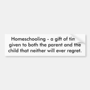 Autocollant De Voiture Homeschooling - un cadeau de temps donné aux les