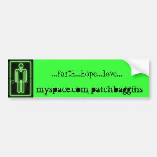 Autocollant De Voiture homme, myspace.com/patchbaggins,… espoir de foi…….