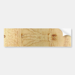 Autocollant De Voiture Homme vitruvien par Leonardo Da Vinci