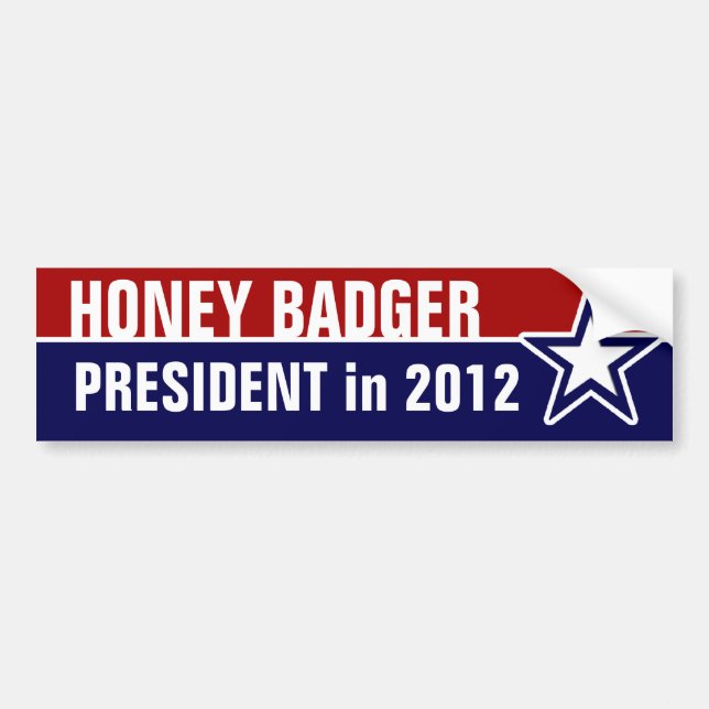 Autocollant De Voiture Honey Badger, président (Devant)