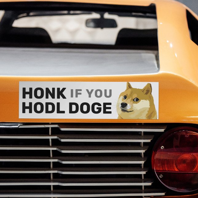 Autocollant De Voiture HONK If You Hodl Doge Dogecoin Shiba Inu Stock (Créateur téléchargé)