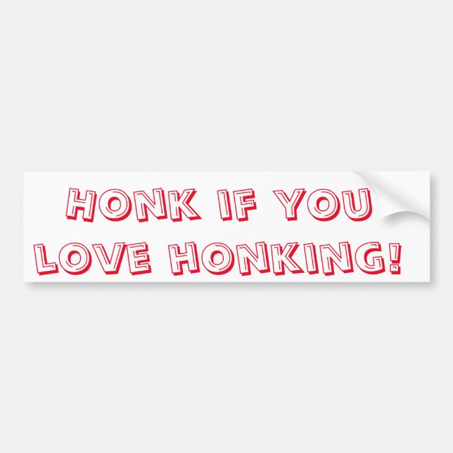 Autocollant De Voiture Honk Si Vous Aimez Les Puns ! (Devant)