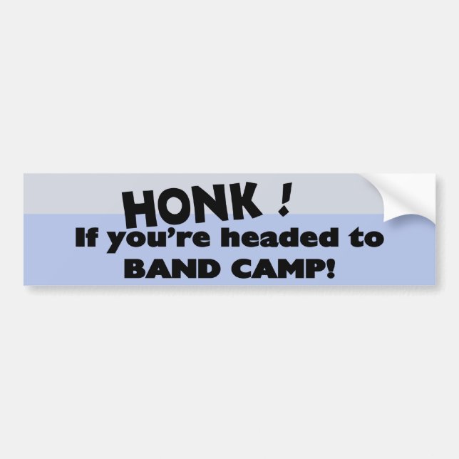 Autocollant De Voiture Honk si vous allez au Camp de Musique (Devant)