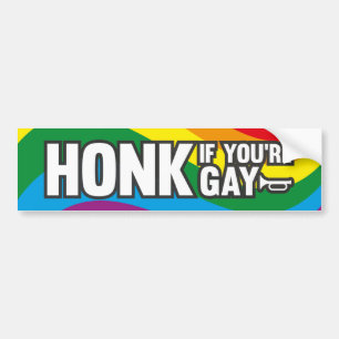 Autocollant De Voiture Honk Si vous êtes gay