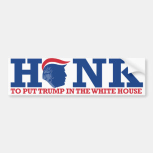 Autocollant De Voiture Honk to put Trump in the White House - ReTrumplica