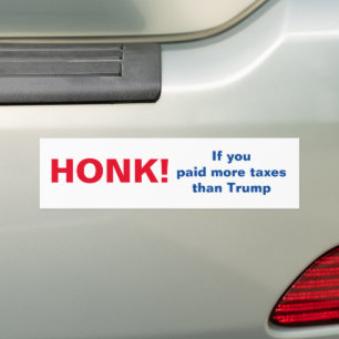 Autocollant De Voiture Honte si tu as payé plus d'impôts que Trump