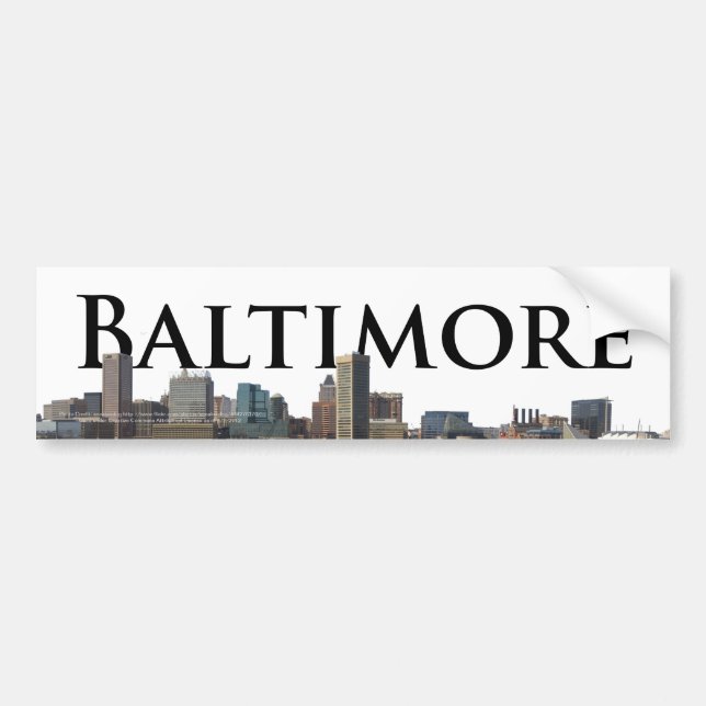Autocollant De Voiture Horizon de DM de Baltimore avec Baltimore dans le (Devant)
