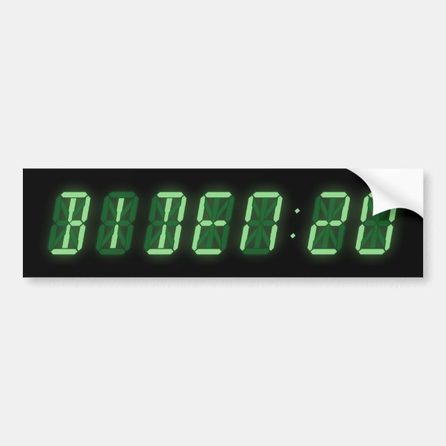 Autocollant De Voiture Horloge numérique Joe Biden 2020 (Devant)