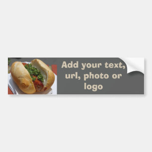 Autocollant De Voiture Hot dog BumperSticker (PIC de changement/texte du