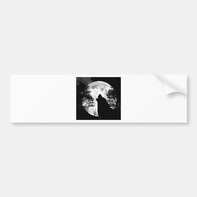 Autocollant De Voiture Howling Wolf (Devant)