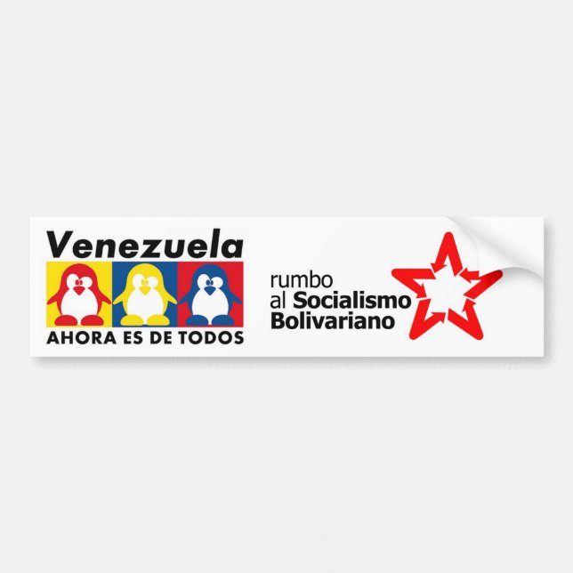 Autocollant De Voiture Hugo Chavez Venezuela (Devant)