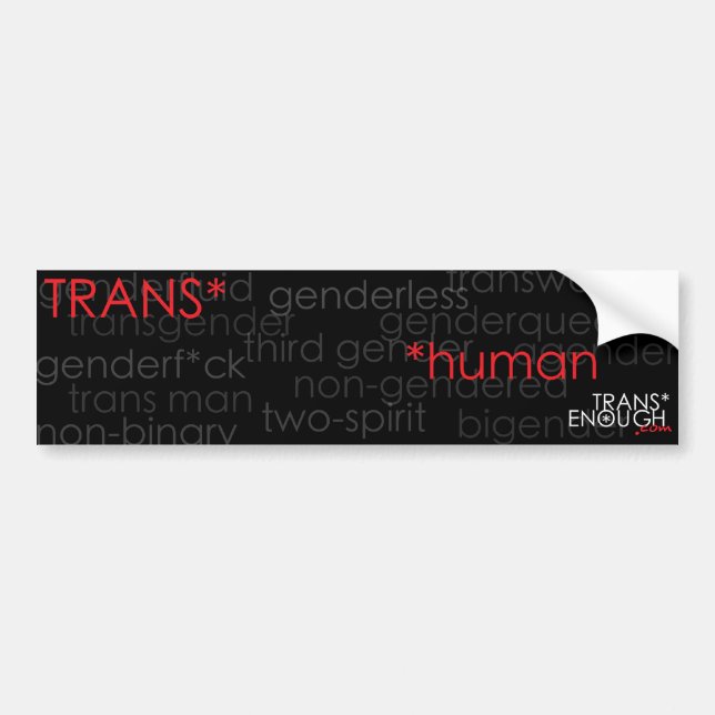 Autocollant De Voiture humain de trans* (Devant)