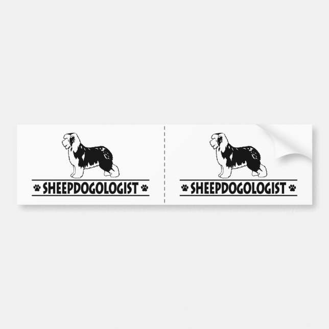 Autocollant De Voiture Humoristique vieux chien anglais (Devant)