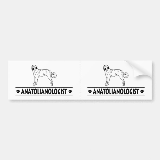 Autocollant De Voiture Humorous Anatolian Shepherd Dog (Devant)