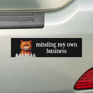 Autocollant De Voiture Humour de chats — Je m'occupe de ma propre entrepr