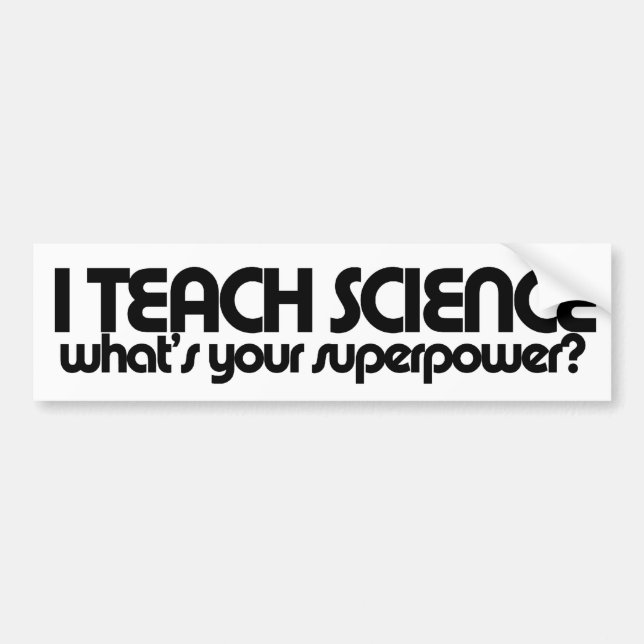 Autocollant De Voiture Humour de professeur de sciences (Devant)