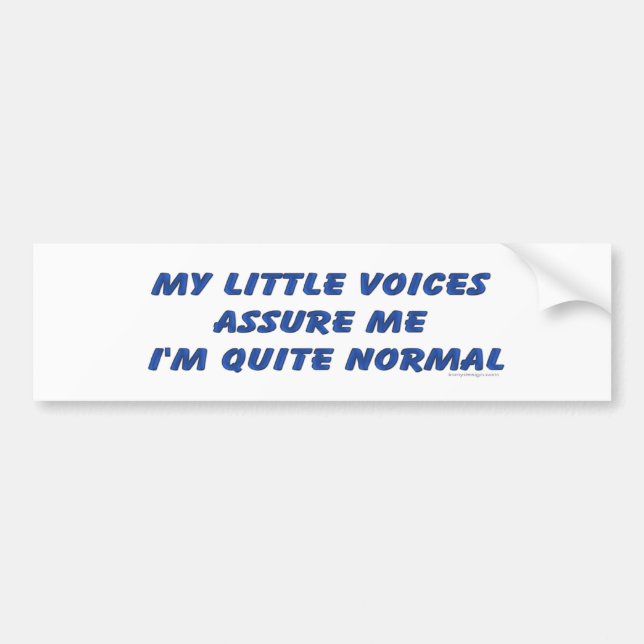 Autocollant De Voiture Humour de voix d'audition (Devant)