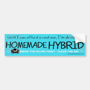 Autocollant De Voiture Hybride fait maison