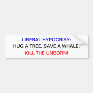 AUTOCOLLANT DE VOITURE HYPOCRISIE LIBÉRALE