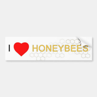 Autocollant De Voiture I adhésif pour pare-chocs d'abeilles de coeur
