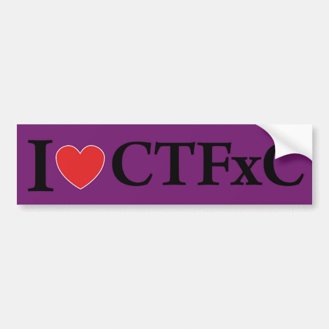 Autocollant De Voiture I adhésif pour pare-chocs de CTFxC de coeur (Devant)