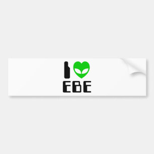 Autocollant De Voiture I Alien Heart EBE