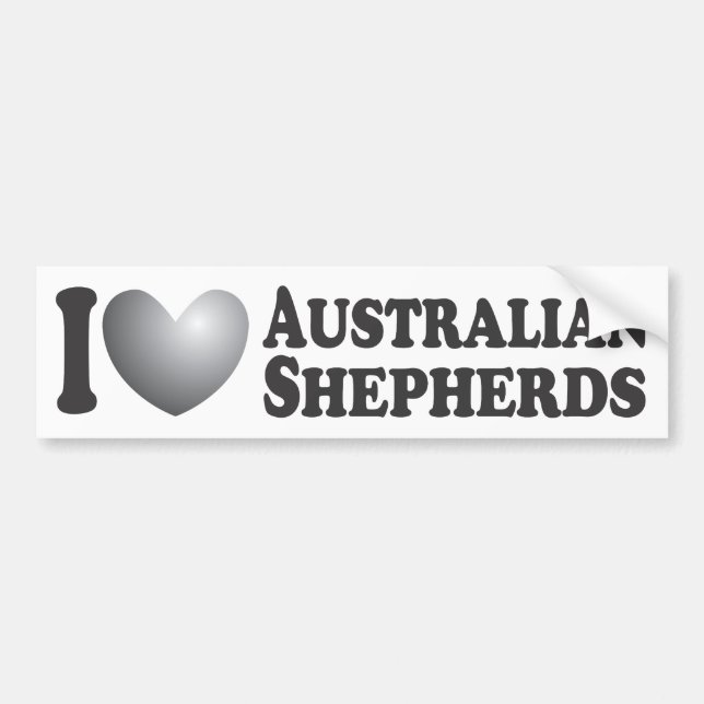 Autocollant De Voiture I bergers australiens de coeur - adhésif pour (Devant)